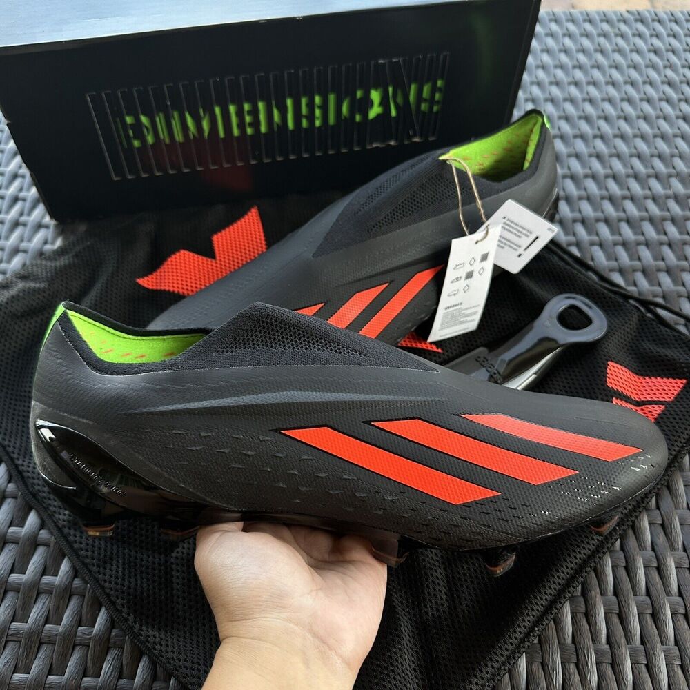 Adidas X Speedportal+ FG Black Orange Men's Soccer Cleats GW8410 Size 13
